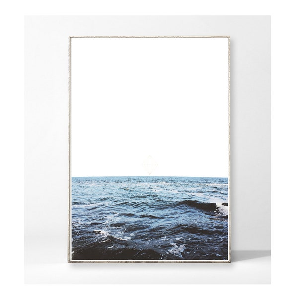 THE SEA Kunstdruck Poster Bild Ozean Meer Wellen Wasser Landschaft Küste minimalistisch skandinavisch