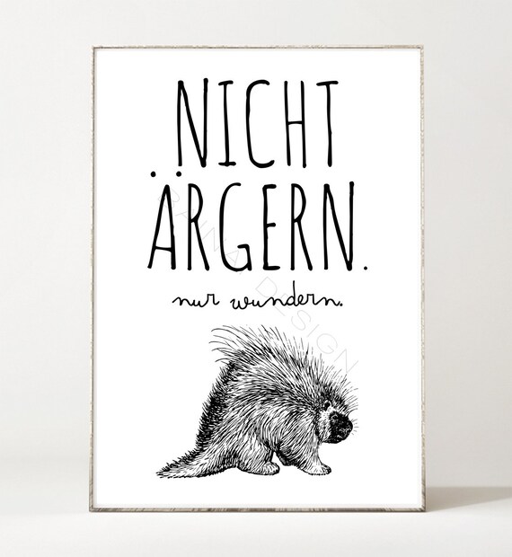 Nicht ärgern Din A4 Kunstdruck Poster Bild Typografie Spruch Arbeitsplatz Witzig Geschenk Kollege