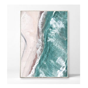 COAST Art Print Poster Picture Landscape Ocean Sea Waves Aerial View Beach Surf