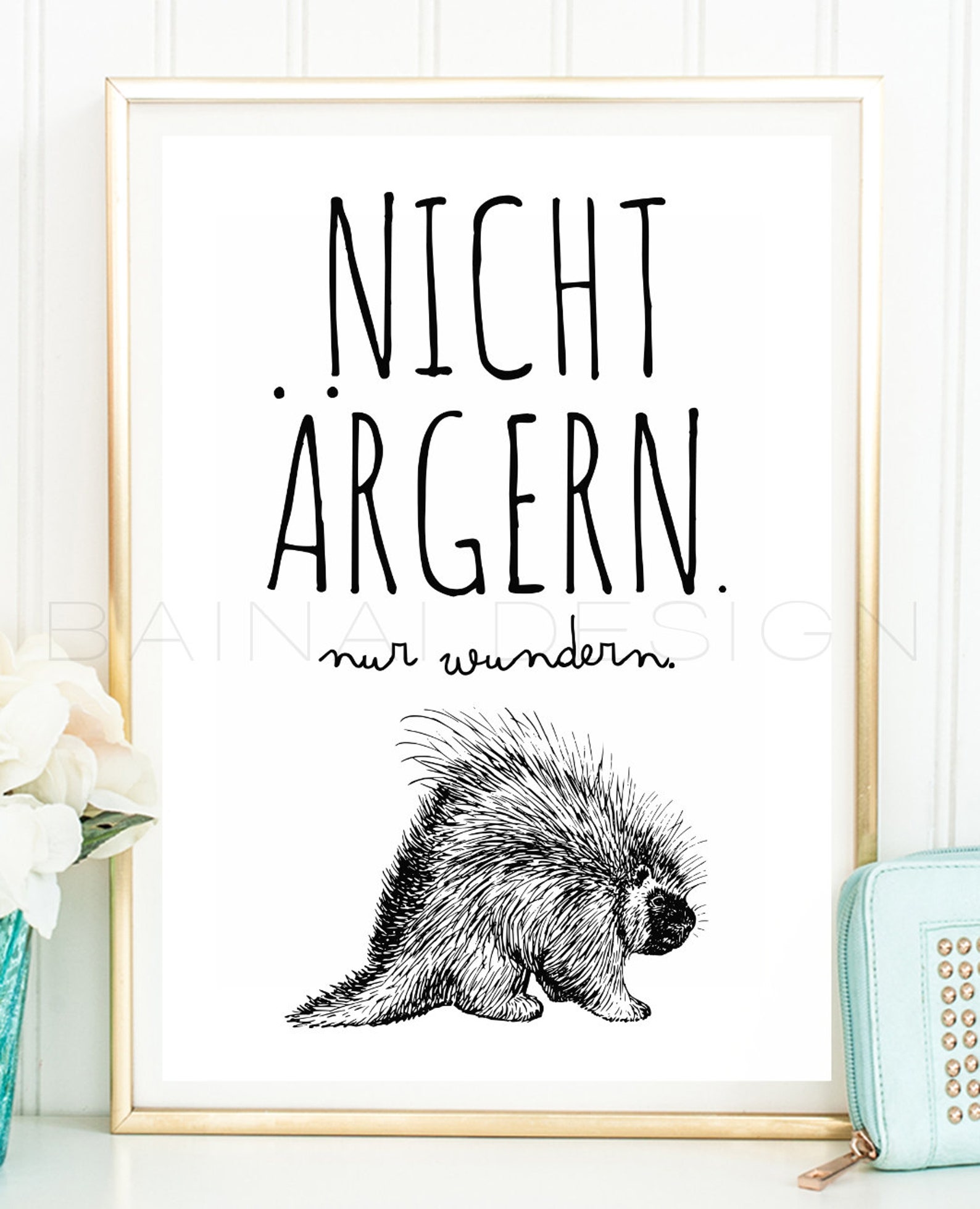NICHT ÄRGERN Din A4 Kunstdruck Poster Bild Typografie Spruch Etsy