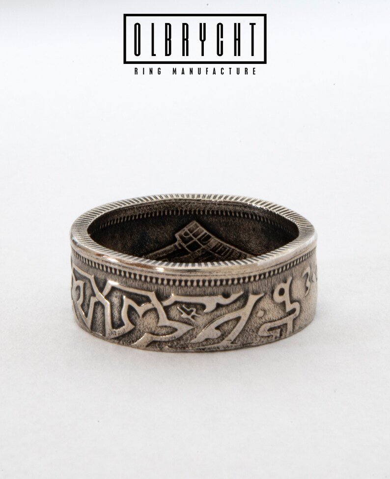 coin Ring Egyptian Qirsh Arabic wedding band Muslim Pride Signet Promise rings Handmade signet Egyptian jewellery Engagement ring