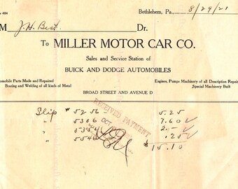 Vintage 1920's Receipts - Ephemera ((DIGITAL Download ONLY))
