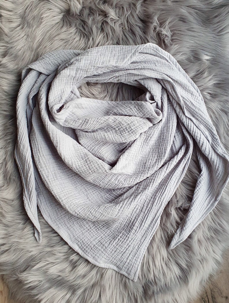 light grey XXL Muslintotuch