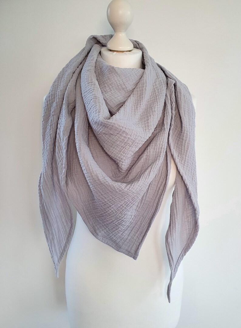 light grey XXL Muslintotuch