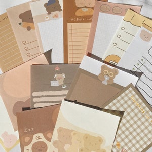 memo sets! | pink/red, orange/yellow, green/blue, purple, brown/beige