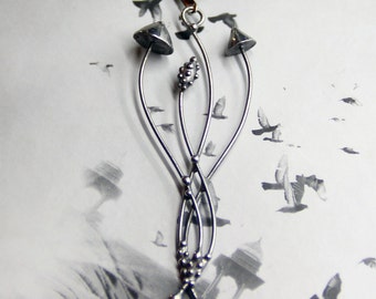 Handmade Metal Mushroom Earring: Cottagecore Forest Jewelry