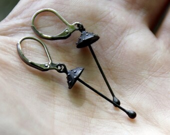 Amanita Mushroom Earrings: Boho Hippie Jewelry, Psychedelic Forest Design