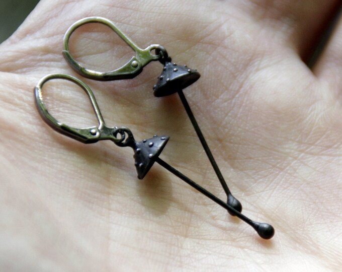 Amanita Mushroom Earrings: Boho Hippie Jewelry, Psychedelic Forest Design