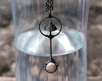 Handcrafted Amanita Mushroom Pendant: Woodland Fly Agaric Necklace