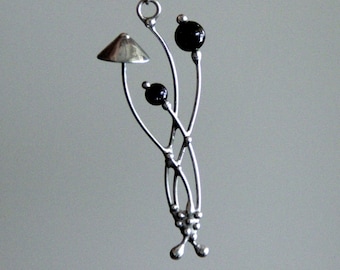 Mushroom Aventurine Single Earring: Forest Witch Pixie Toadstool Jewelry