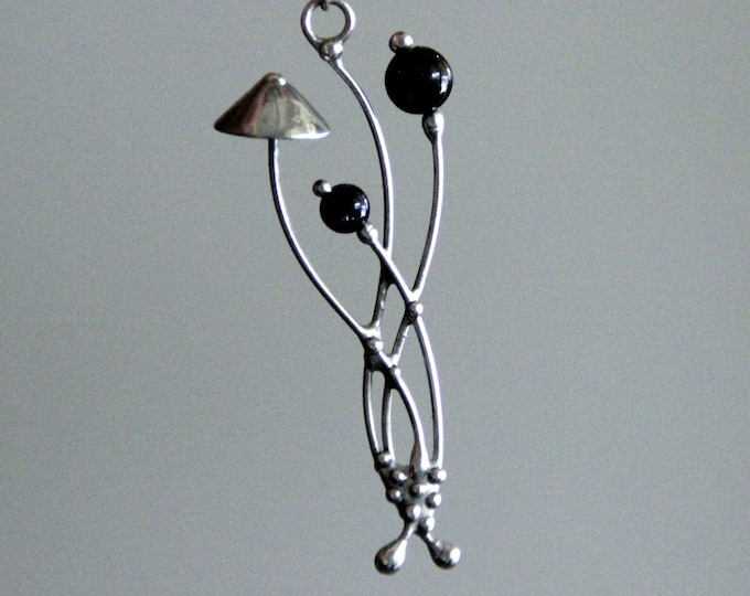 Mushroom Aventurine Single Earring: Forest Witch Pixie Toadstool Jewelry