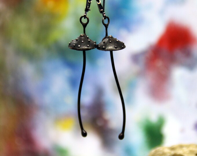 Hippie earrings amanita, mushroom jewelry, mushroom earrings, boho earrings, psytrance, witch jewelry, forest earrings, magic mushroom, psy