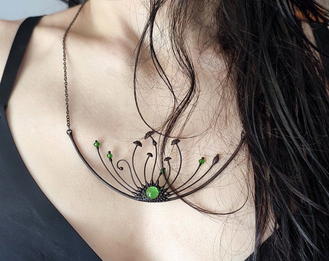 Psychedelic amanita mushrooms pendant, mushrooms jewelry, dark fairy witch necklace, witchcraft jewellery, fungus pendant, aesthetic style
