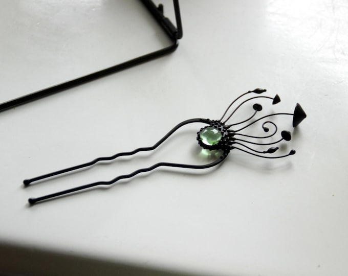 Mystical witchy vibes handmade magic mushrooms forest hair pin, aesthetic fairy jewelry inspired by nature, witchcore toadstool jewelry.