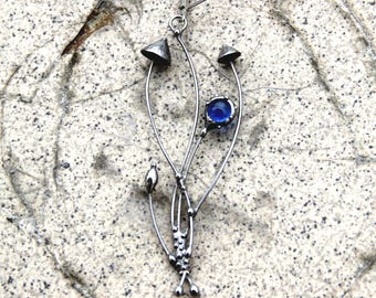 Psilocybe Mushroom Single Earring: Handmade Silver Metal Fungi