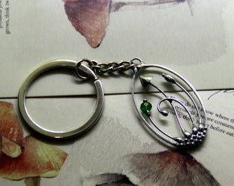 Handmade metal psychedelic magic mushroom keychain car charms, witchstyle fungi keychain, fairy magic mushrooms boho hippie car accessory