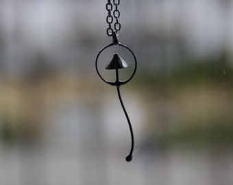 Handmade Mushroom Pendant Necklace: Botanical Fungi, Woodland Jewelry