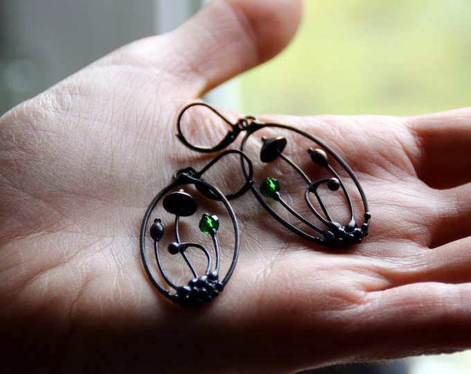 Mushrooms earrings, mushrooms jewelry, psychedelic earrings, psychedelic jewelry, witch jewelry, forest earrings, boho hippie earrings.