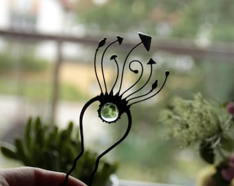 Mushroom Hair Pin: Handmade Witchcore Toadstool Jewelry