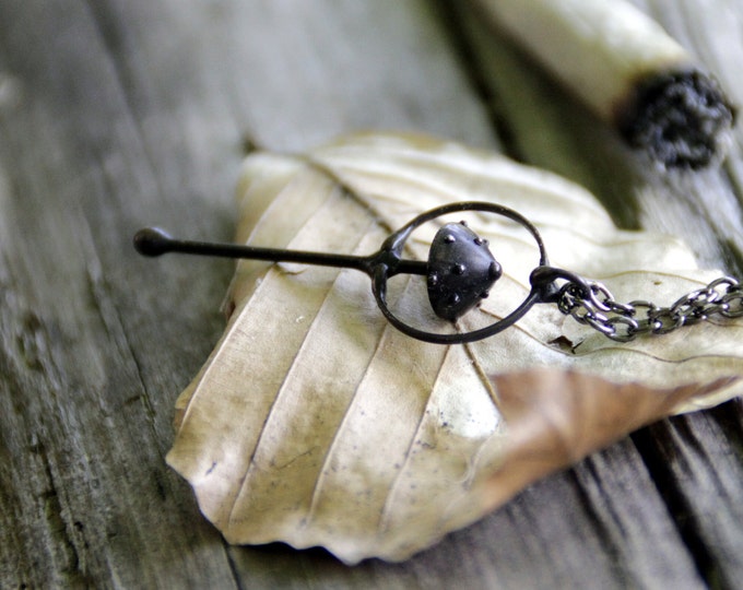 Amanita mushroom hippie boho small metal pendant, witch forest jewelry, woodland faerie small pendant, unusual forest psychedelic style.
