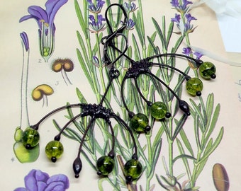 Unique aesthetic bohemian berry earrings, modern hippie flower berry jewelry, fairy witch style jewelry, unusual magic forest earrings.