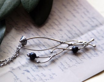 Amanita Mushroom Pendant: Silver Tone Forest Witch Necklace