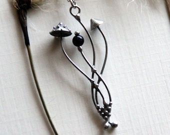 Amanita Mushroom Necklace: Handmade Copper & Aventurine Pendant