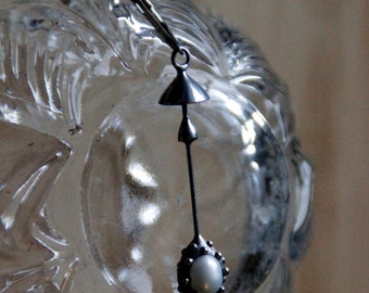 Handmade Metal Mushroom Single Earring: Forest Fungi Jewelry