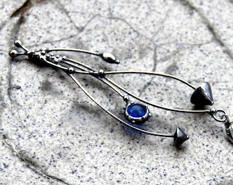 Single one earring, monoearrings silver metal fungi psilocybe earrings, hippiestyle earrings, psytrance, foreststyle jewelry, witchcraft