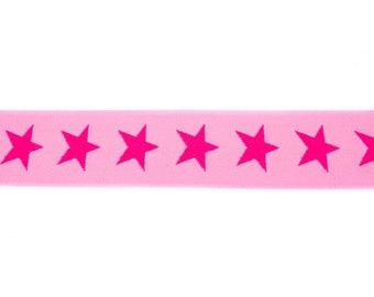 Rubber With Woven Star Two-tone 40 mm in 2 colors 1 meter