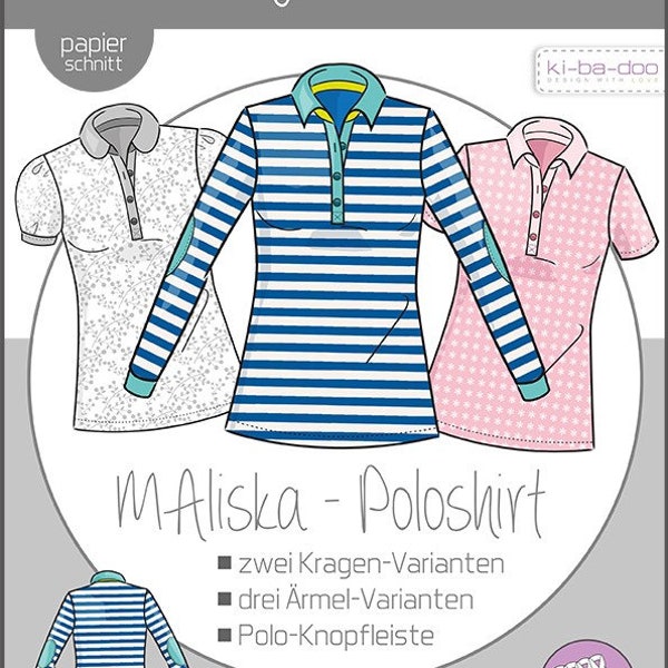 MAliska Poloshirt Damen – Papierschnittmuster von Ki-ba-doo