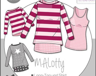 MALotty Doppel-Shirt Damen – Papierschnittmuster von Ki-ba-doo