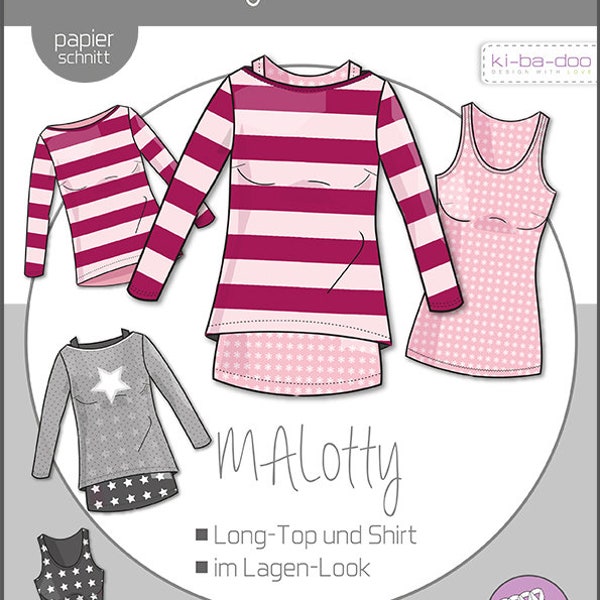 MALotty Doppel-Shirt Damen – Papierschnittmuster von Ki-ba-doo