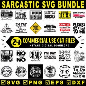 Sarcastic svg, Sarcasm Svg Bundle, Sarcastic Bundle Svg, Funny Svg Bundle, Funny quotes Svg Bundle, Sarcastic Sayings Svg Bundle,Sarcasm Svg
