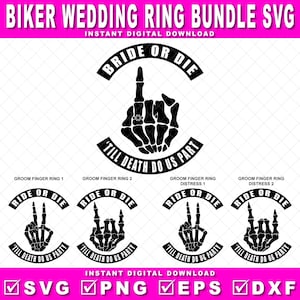 Novia o morir despedida de soltera Svg / Novia esqueleto dedo Svg / Novia y damas de honor Svg / Novia o morir Svg / Fiesta nupcial Svg para camisetas