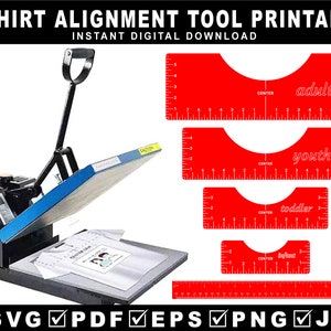 T-shirt Alignment Tool Printable, Tshirt Ruler SVG Bundle T Shirt Ruler ...