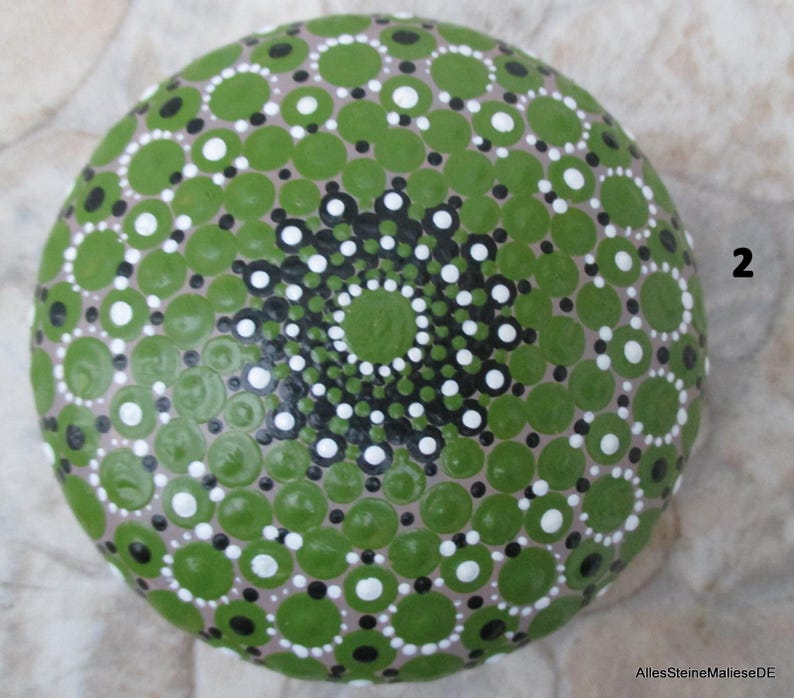 Mandala stone, painted stones, stone art image 3