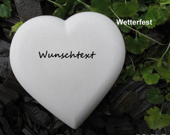 Gedenkstein mit Wunschtext,Trauerherz mit Wunschtext, Grabstein, Gedenkstein,