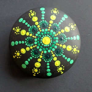 Mandala stone, painted stones, stone art image 7