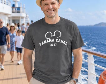 Adult Unisex Tee Shirt Panama Canal April 25 - May 9, 2027 Magic (sizes Tall LT to 4X)