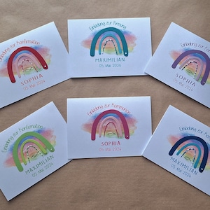 Einladungskarte Einladung Kommunion Konfirmation Taufe Firmung Regenbogen