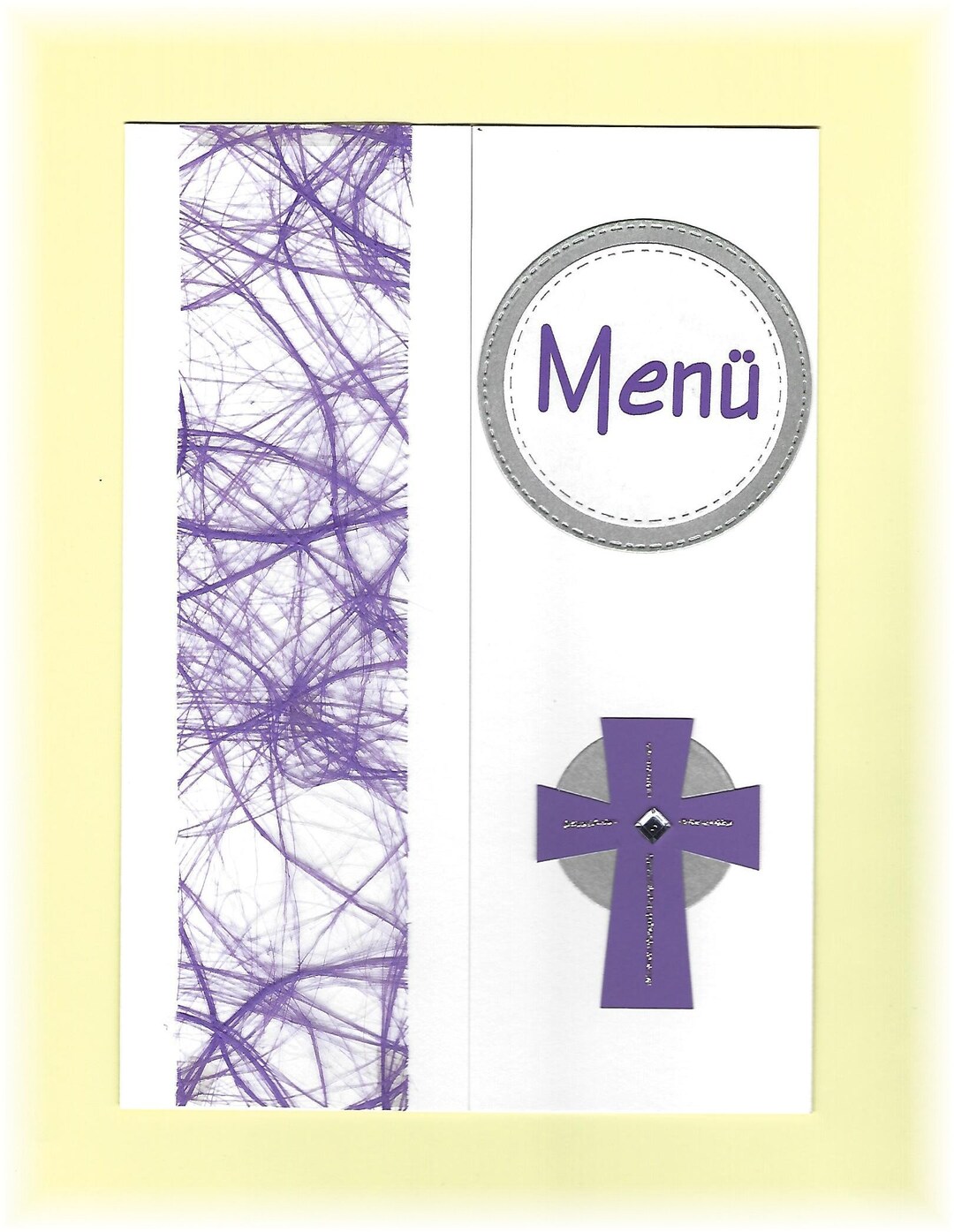Menu Card for Communion / Confirmation / Baptism / Confirmation - Etsy