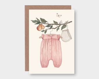 Folding card "Summer Baby" A6 / Greeting card / For the birth / For the birthday