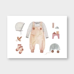 Postkarte "Hallo Baby" DIN A6 / PK_26 / Zur Geburt / Spielzeug / Kindersachen / Geburtstag / Baby / Hallo / Geburt / Bunt