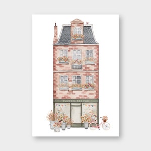 Postkarte "Flowers For You" DIN A6 / PK_51 / Blumenladen / Recyclingkarton / Klimaneutraler Druck / Blumen / Geburtstag / Einfach nur so