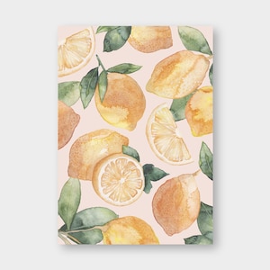 Postkarte "Zitronensalat" DIN A6 / PK_48 / Zitrone / Sommer / Karte / Grußkarte / Watercolor / Illustration / Sauer / Gelb / Recyclingpapier