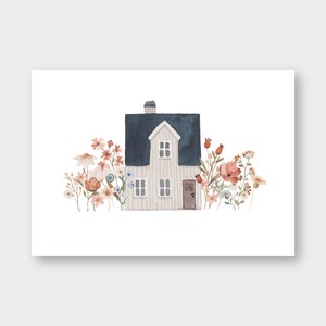 Postcard "Summer cottage" A6 / country house / home sweet home