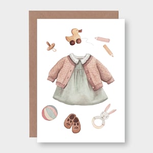Klappkarte "Baby 2" GK_5 / Herbst / Winter / Sommer / Geburt / Geburtstag