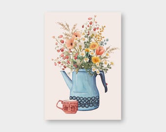 Postal "Pequeña pausa" DIN A6 / PK_69 / Saludos / Feliz cumpleaños / Pequeña felicidad / Flores