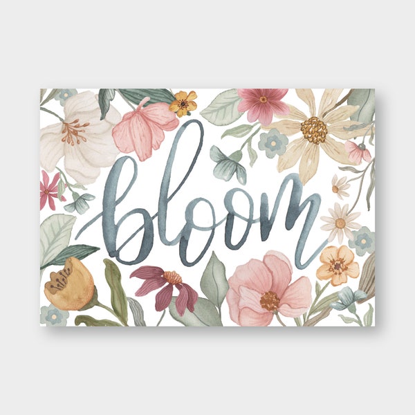 Postkarte "Bloom" A6 / Blumen